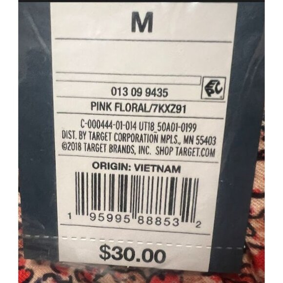 Universal Thread Womens Mini Dress Criss Cross Back Short Pintuck Pink Floral M - Picture 8 of 8